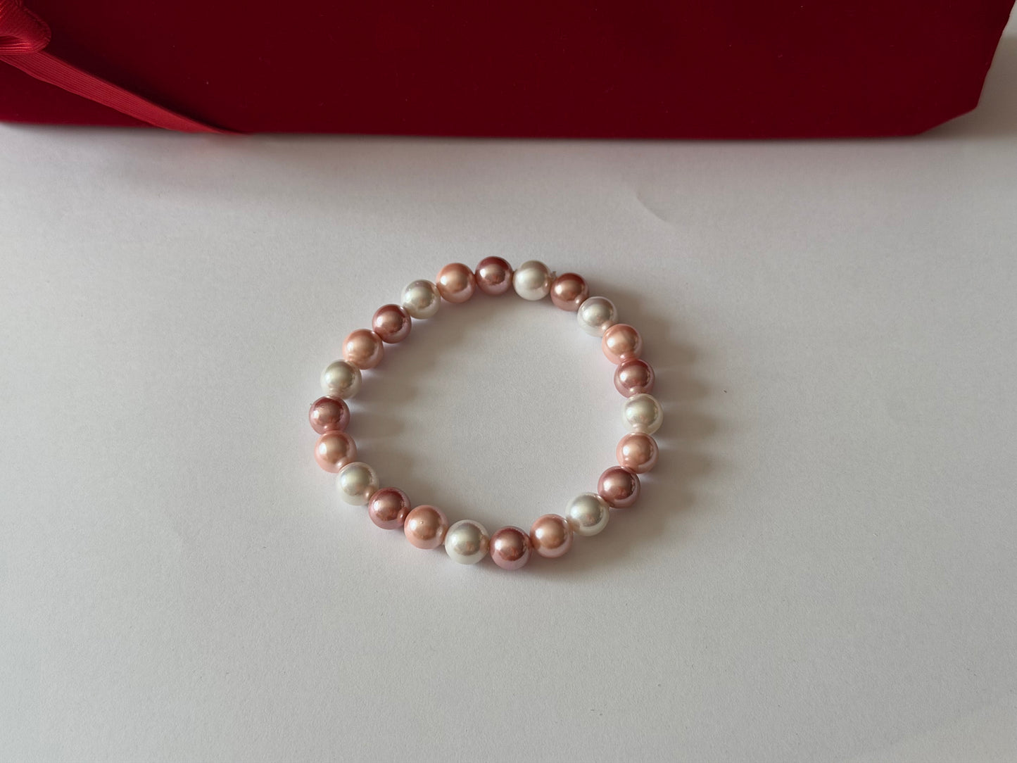 8mm size Mother of Pearl Elastic Bracelets
