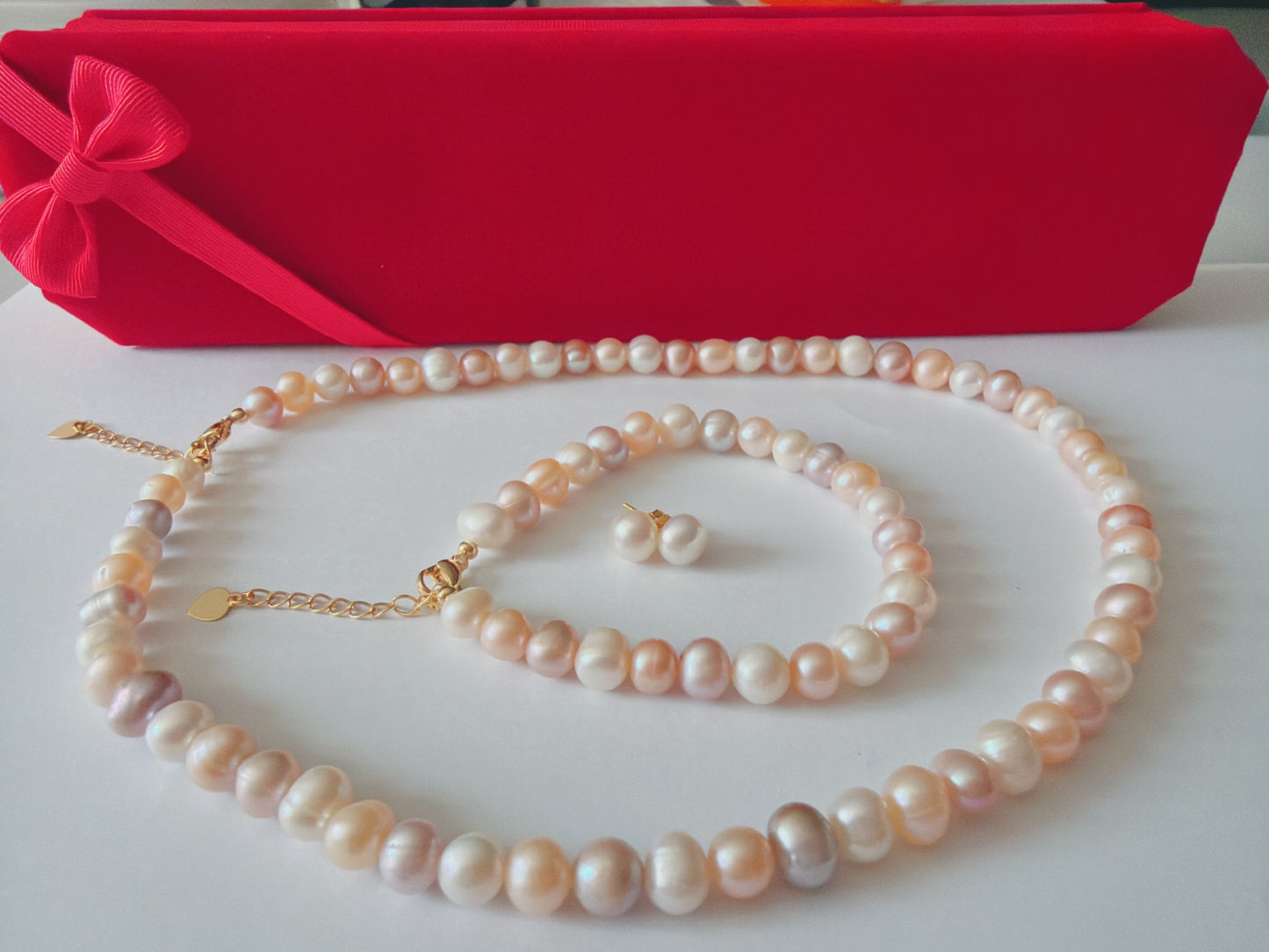 Set 7-8mm size Freshwater Pearl - jptreasureschest