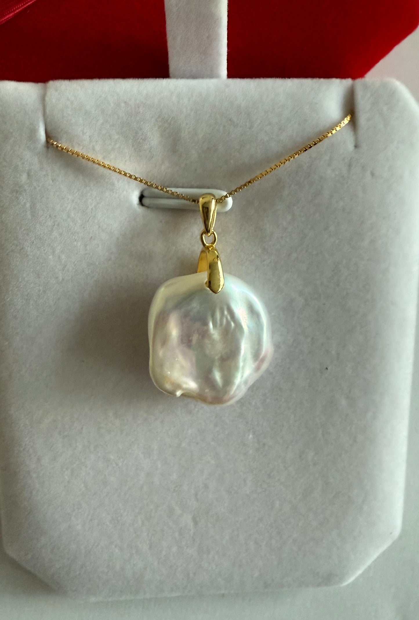 11-13mm Keshi Freshwater Pearl Pendant - jptreasureschest