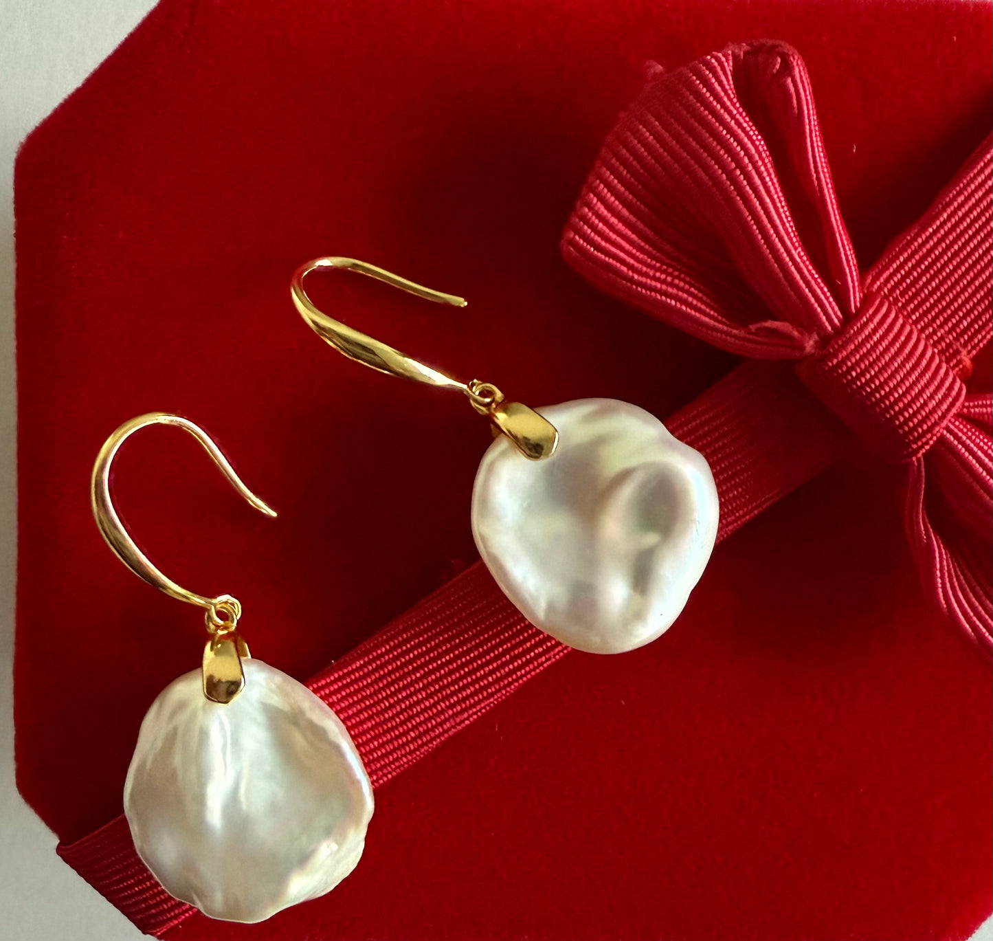Keshi Freshwater Pearl Earrings - jptreasureschest
