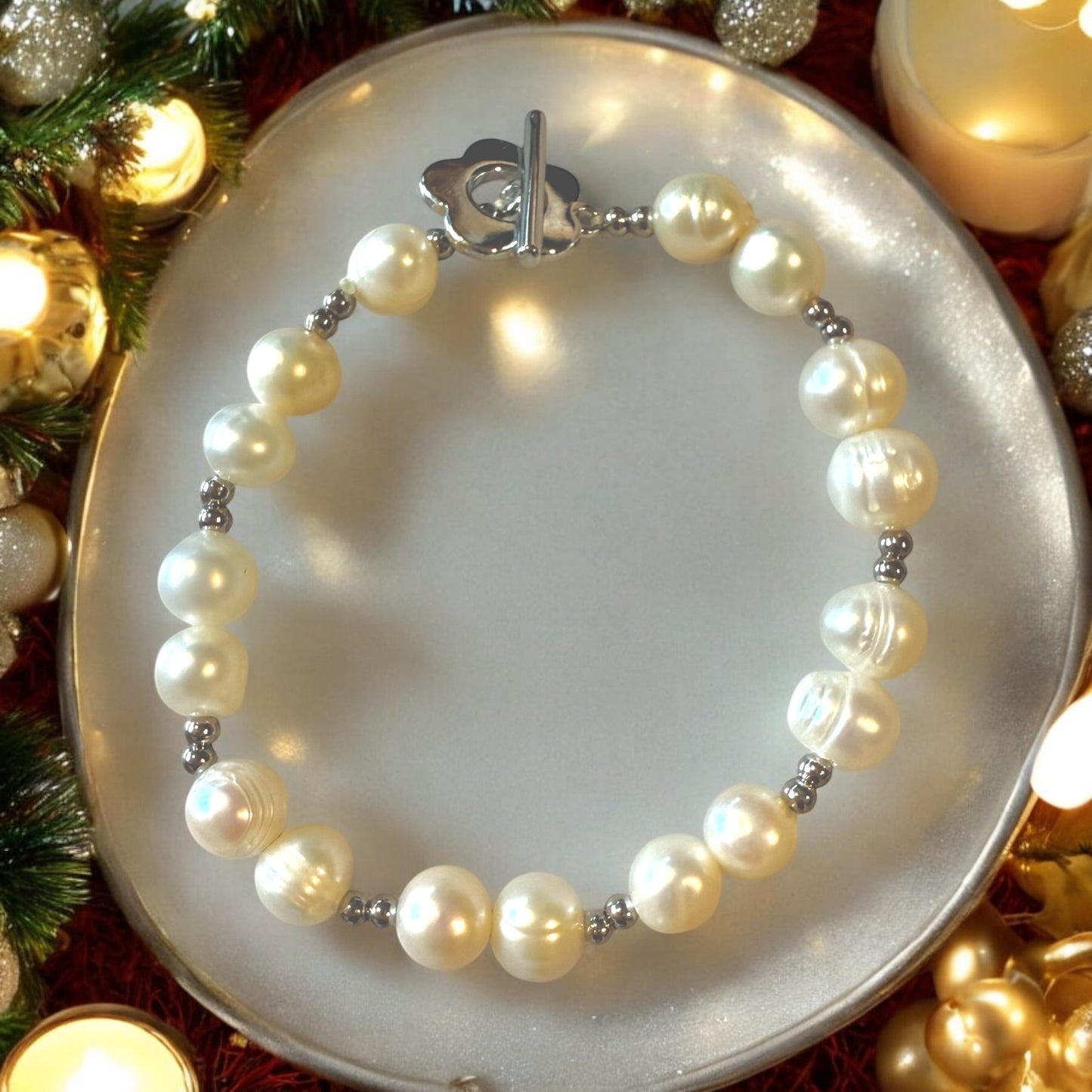 3-5mm size Potato shape freshwater pearl bracelet - jptreasureschest