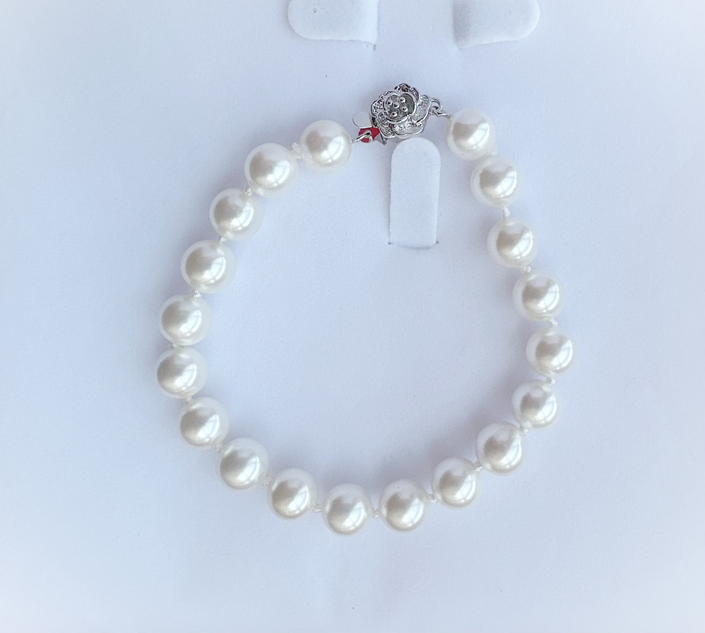 8mm Mother of Pearl Pearl Bracelet - jptreasureschest