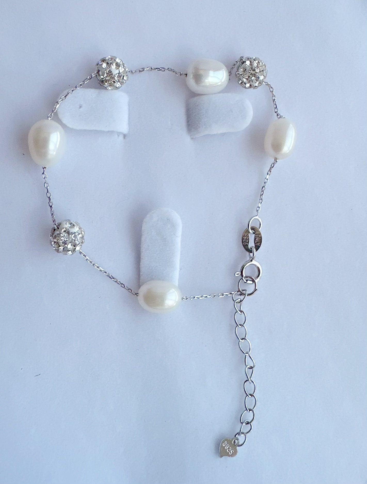 Minimalist Sterling Silver Bracelet with Cubic Zirconia - jptreasureschest