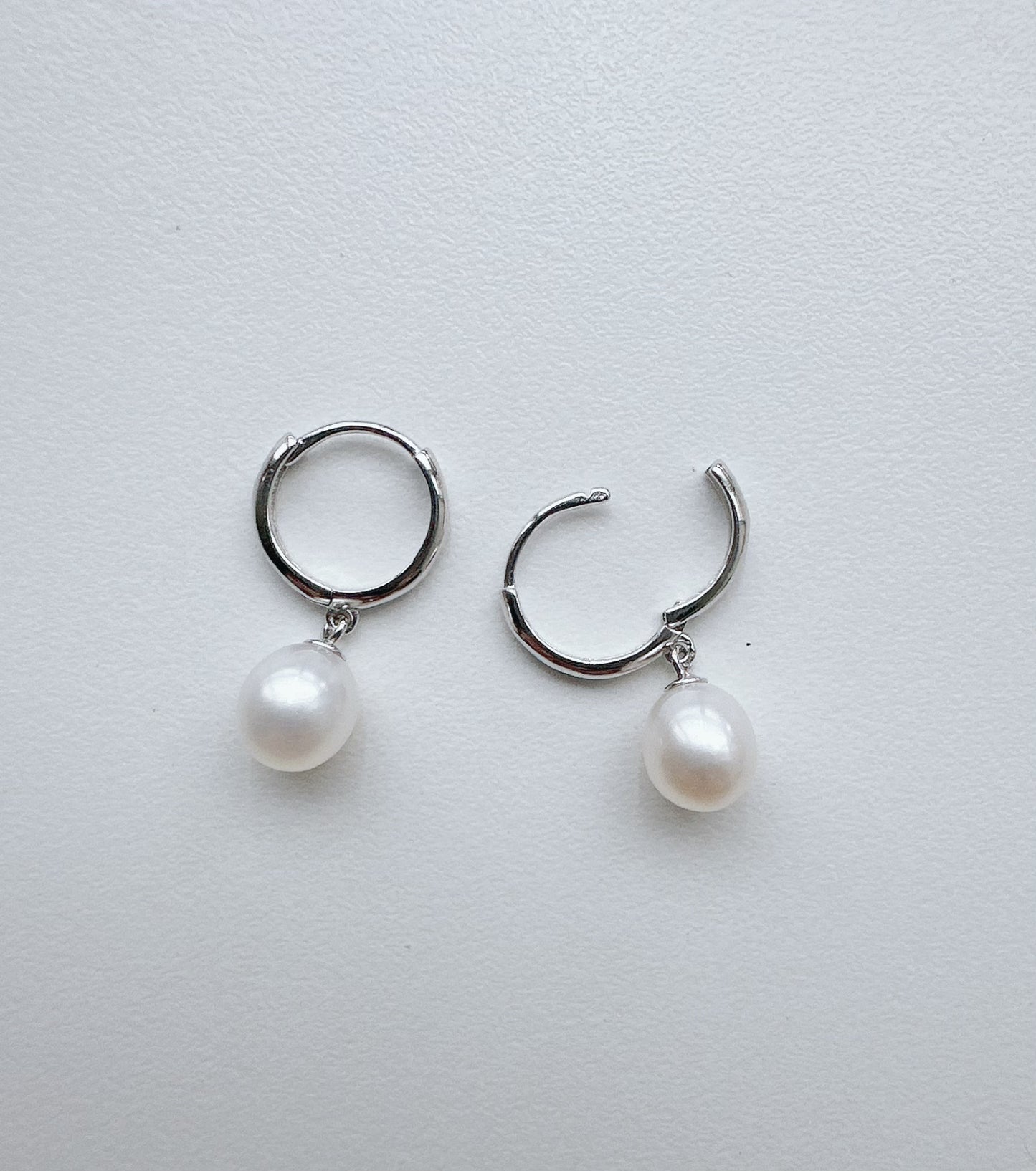 Standard Size Hoop Earrings With Freshwater Pearl - jptreasureschest