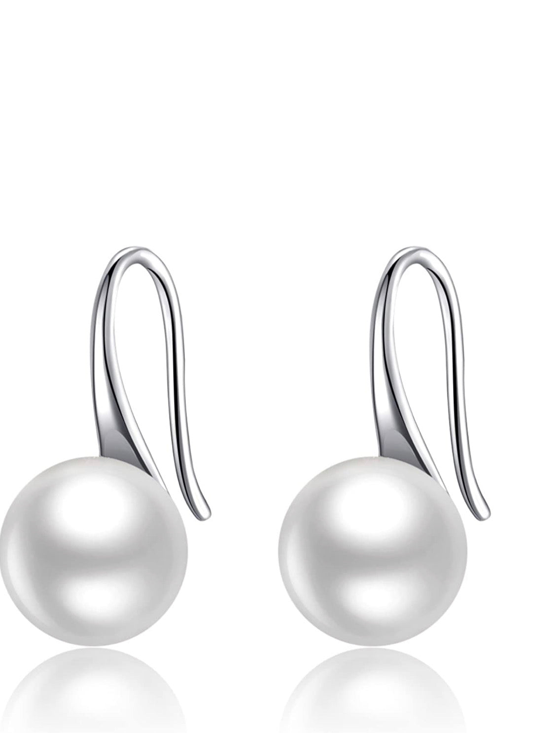 9-10mm Short Hang Freshwater Pearl Earrings 925 Sterling Silver - jptreasureschest