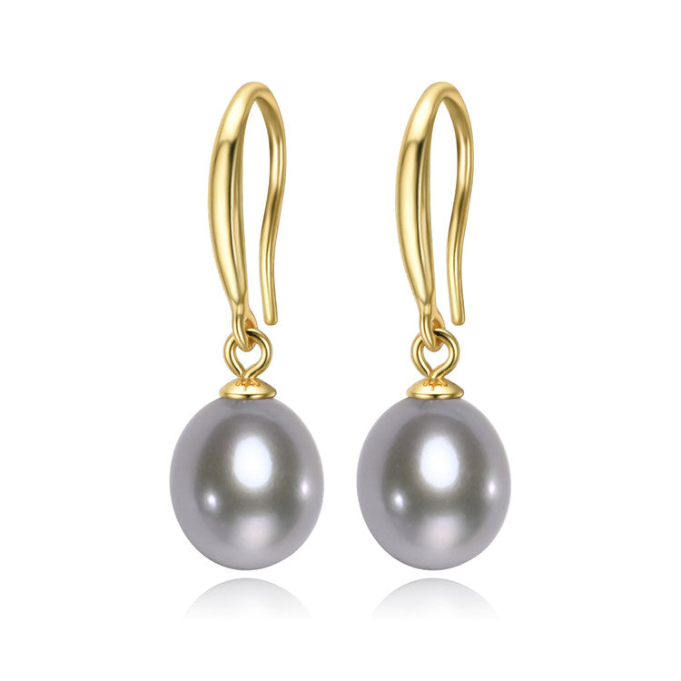 8-10mm Drop Shape Freshwater Pearl Earrings - jptreasureschest