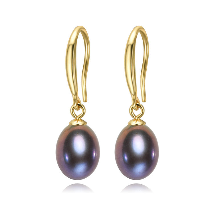 8-10mm Drop Shape Freshwater Pearl Earrings - jptreasureschest