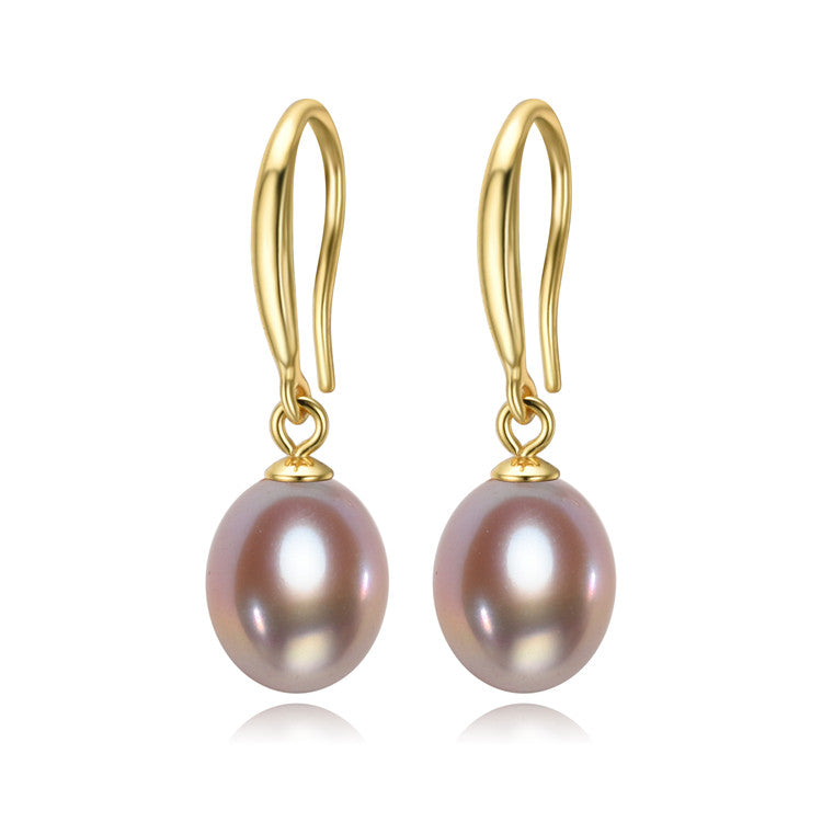 8-10mm Drop Shape Freshwater Pearl Earrings - jptreasureschest