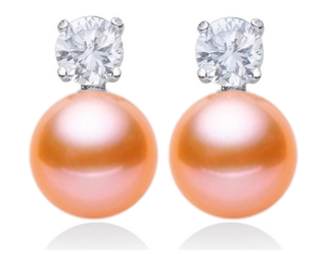 8-9mm Freshwater Pearl AAA Button Stud Earrings 925 Sterling Silver - jptreasureschest