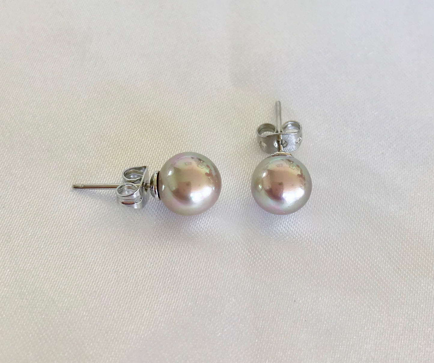 6mm Sea Shell Pearl Earrings - jptreasureschest