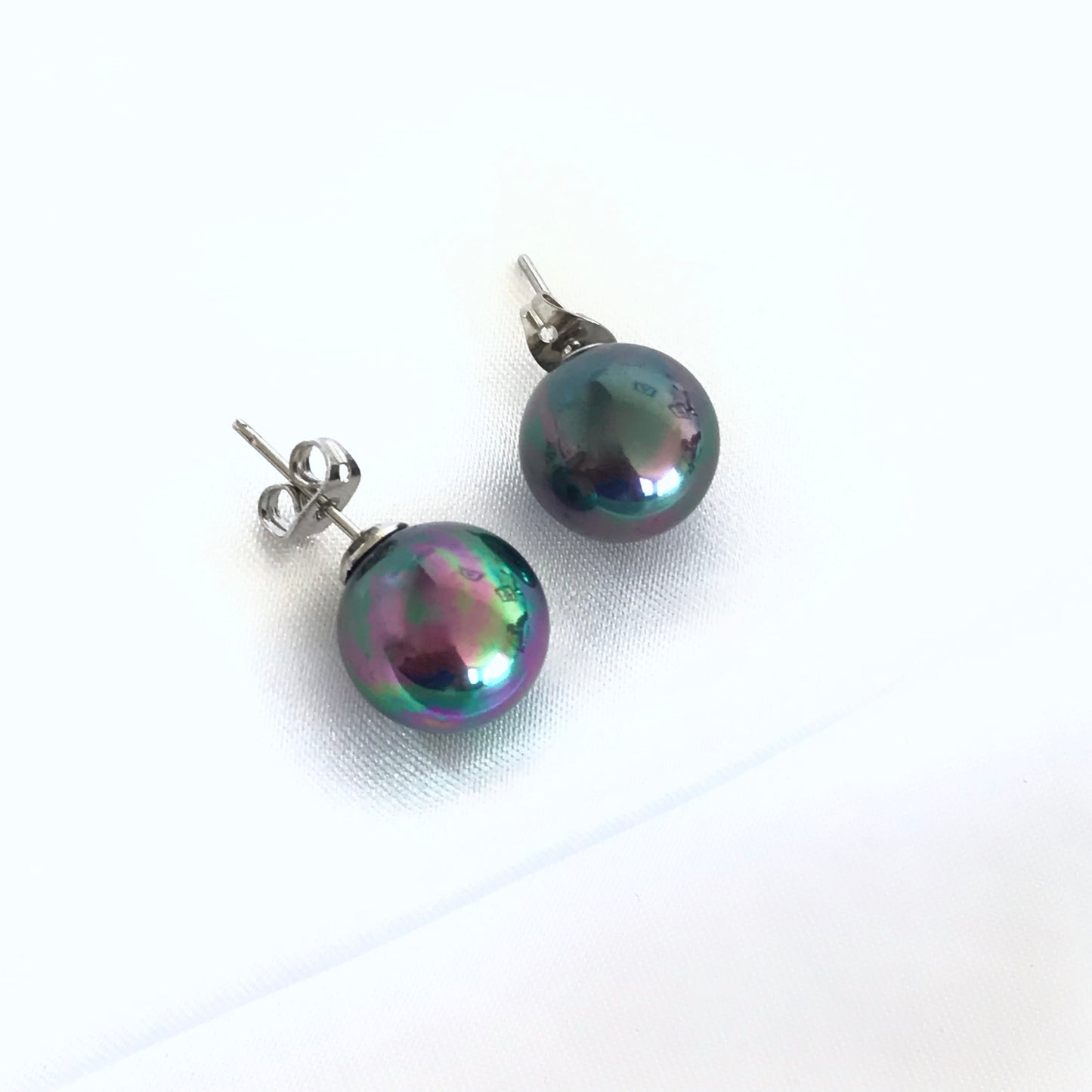 6mm Sea Shell Pearl Earrings - jptreasureschest