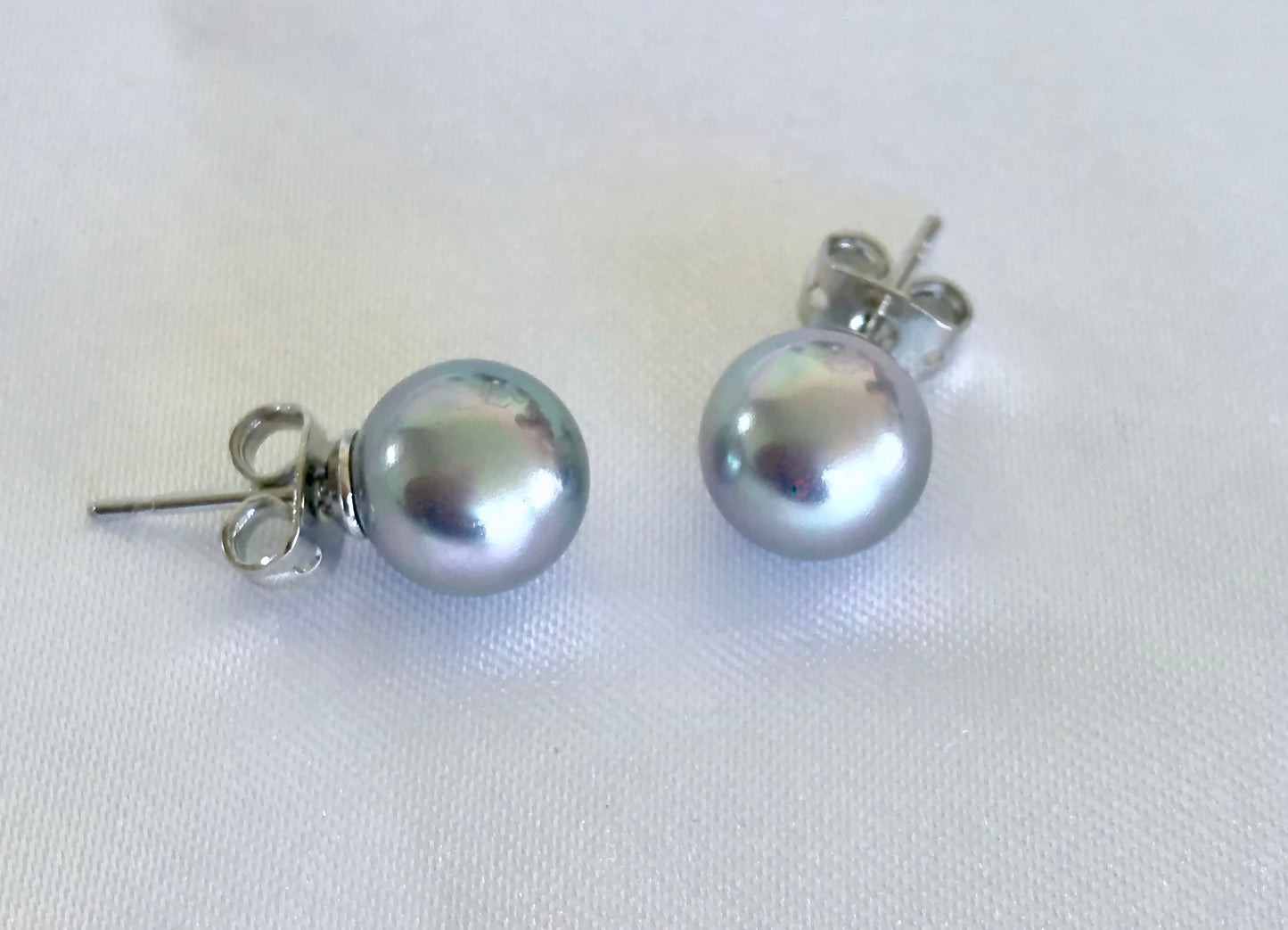 6mm Sea Shell Pearl Earrings - jptreasureschest