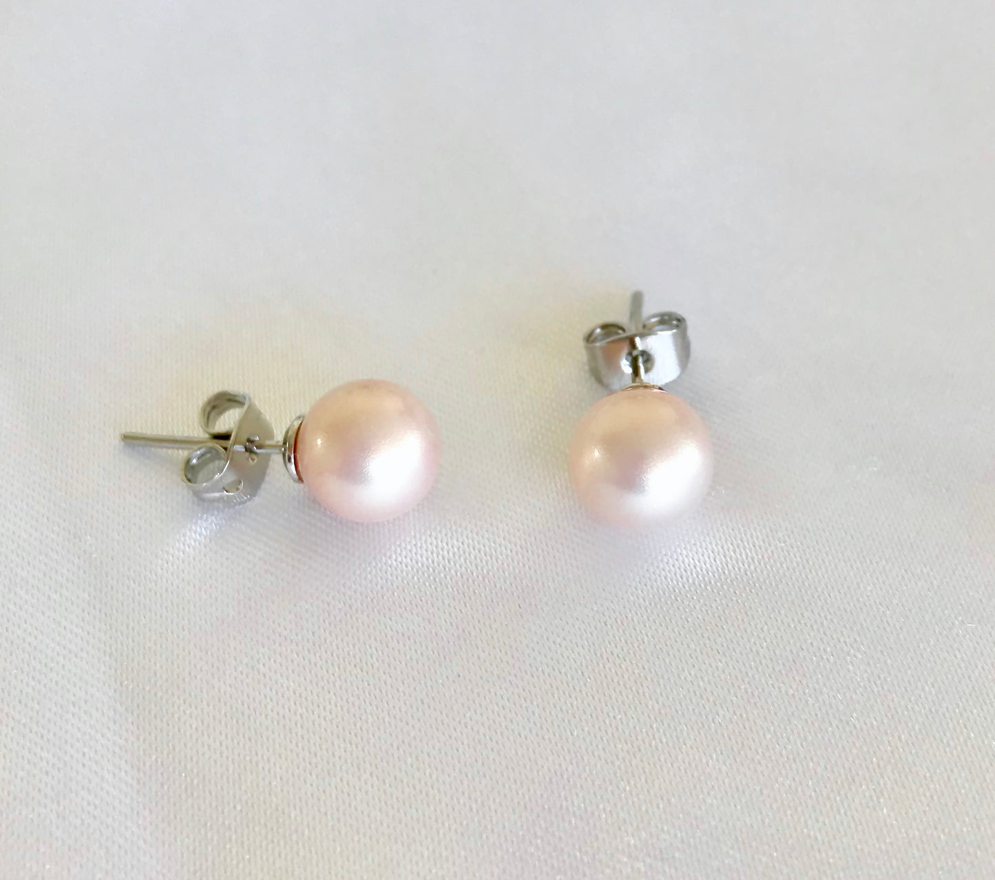 6mm Sea Shell Pearl Earrings - jptreasureschest