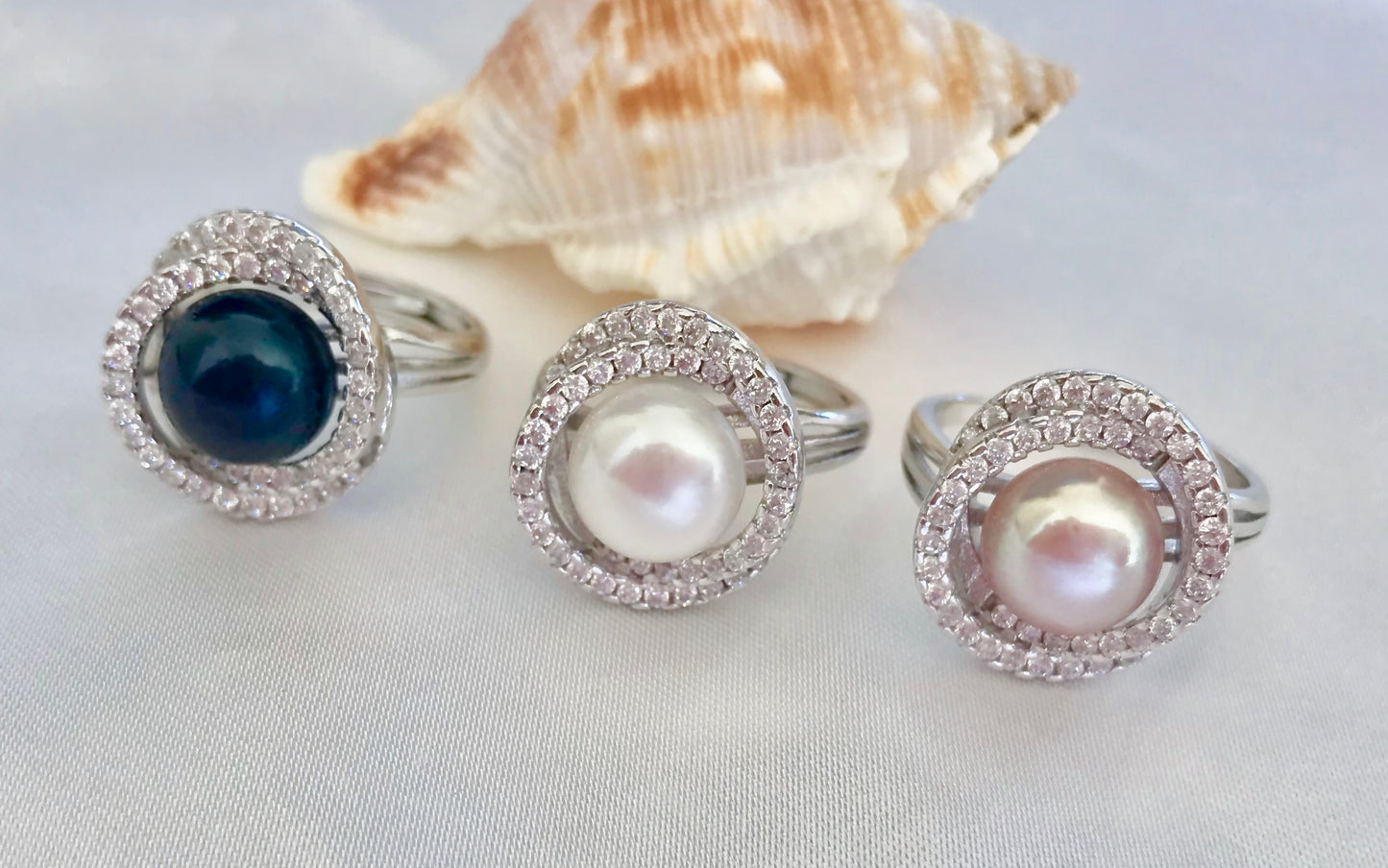 9-10mm Natural Freshwater Pearl Adjustable Ring - jptreasureschest