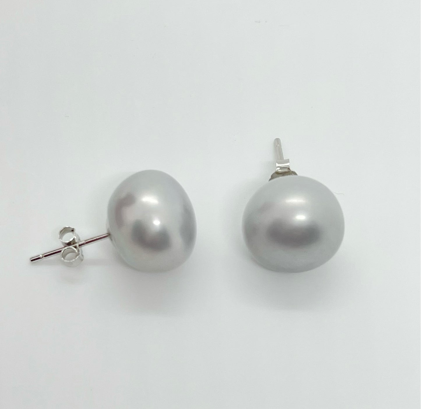 12-13mm AAA Freshwater Pearl Earrings Stud 925 Sterling Silver - jptreasureschest