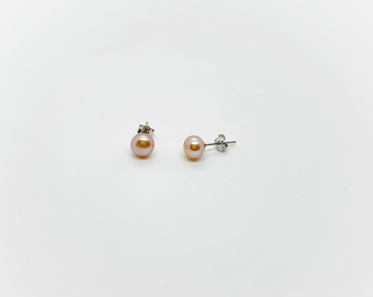 6mm Size Freshwater Pearl Earrings 925 Sterling Silver Stud - jptreasureschest
