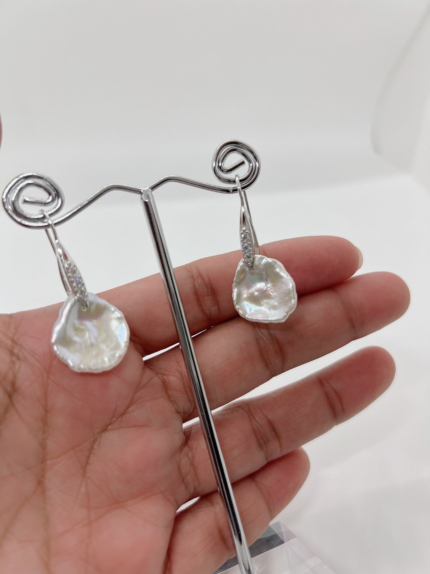 Keshi Freshwater Pearl Earrings - jptreasureschest