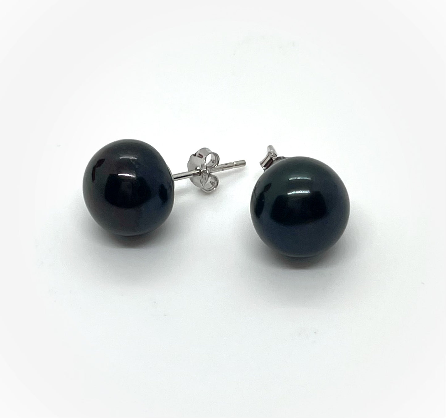 10mm Freshwater Pearl Button Stud Earrings - jptreasureschest