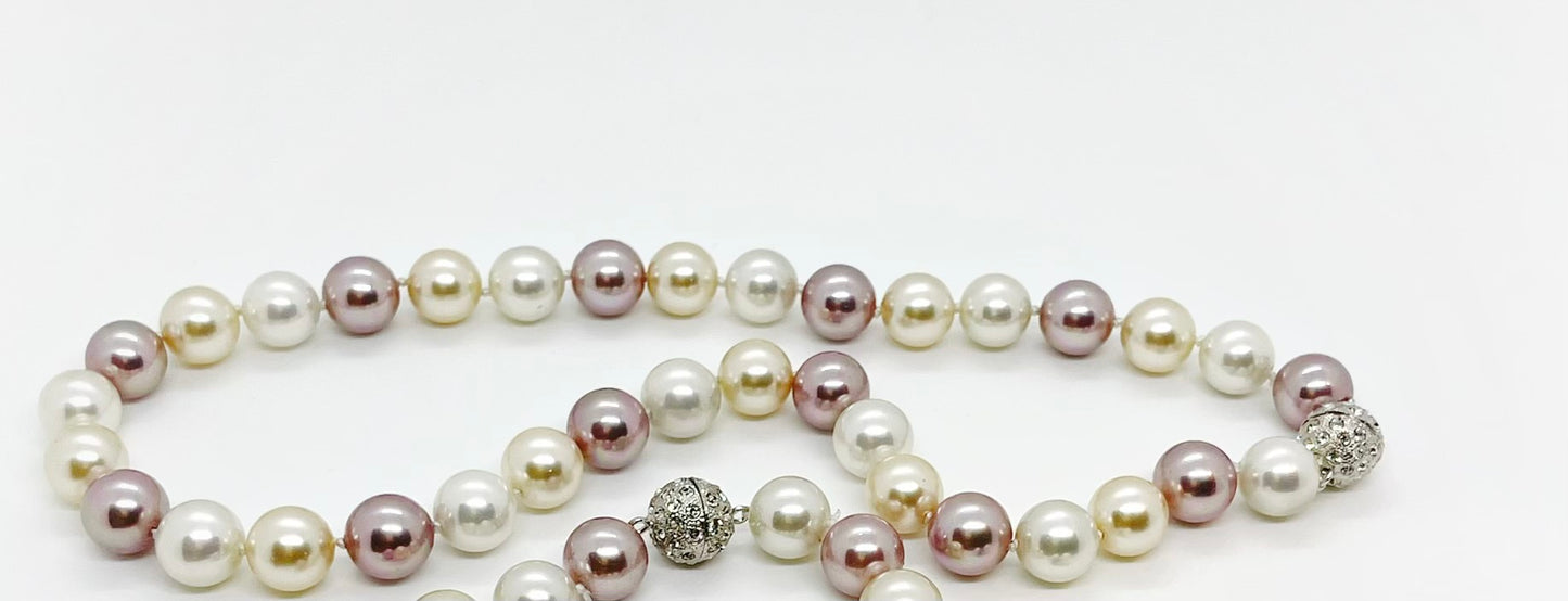 Mother of Pearl 12mm size with Screw Claps - jptreasureschest