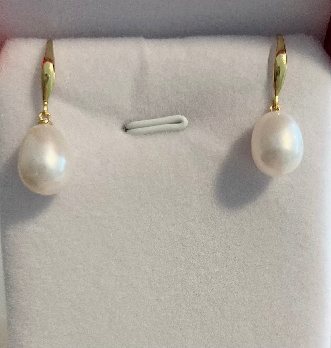 10mm Freshwater Pearl Earrings Drop - jptreasureschest
