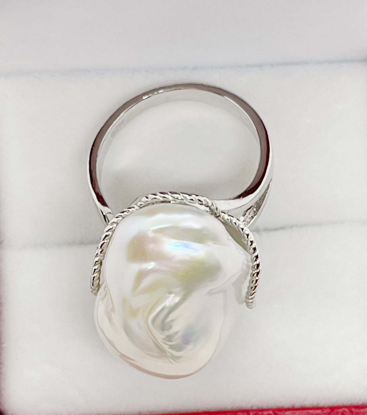15-17mm Adjustable Baroque Freshwater Pearl Ring - jptreasureschest