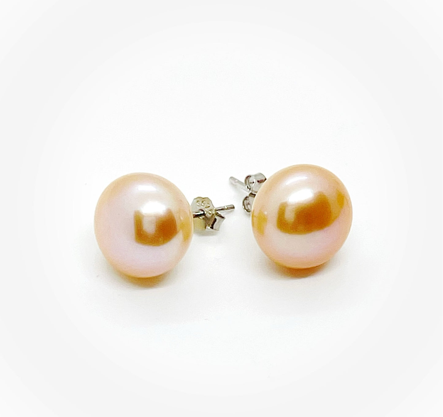 12-13mm AAA Freshwater Pearl Earrings Stud 925 Sterling Silver - jptreasureschest