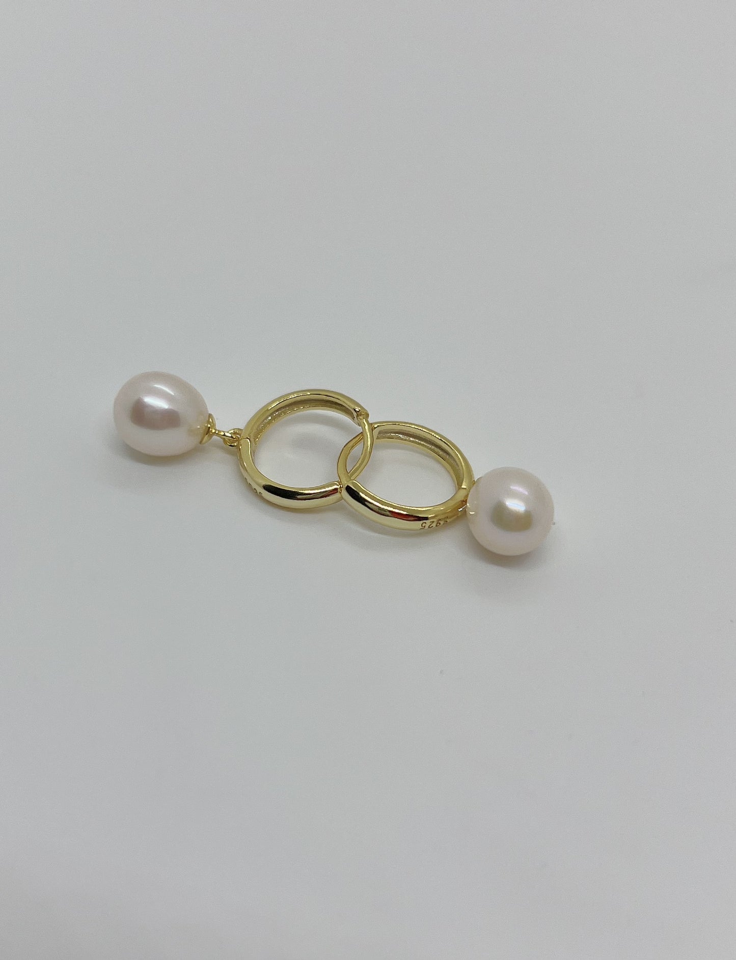 Standard Size Hoop Earrings With Freshwater Pearl - jptreasureschest
