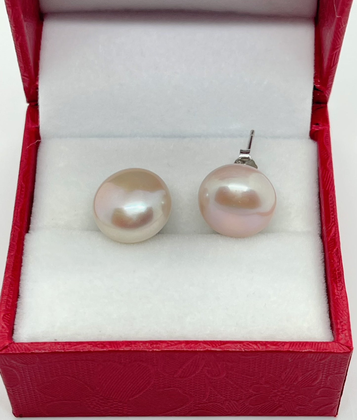 12-13mm AAA Freshwater Pearl Earrings Stud 925 Sterling Silver - jptreasureschest