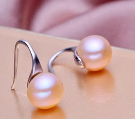 9-10mm Short Hang Freshwater Pearl Earrings 925 Sterling Silver - jptreasureschest