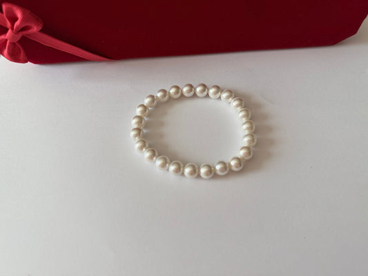 8mm size Mother of Pearl Elastic Bracelets