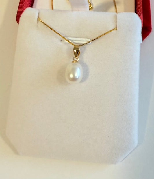 Teardrop Shape Pendant Freshwater Pearl - jptreasureschest