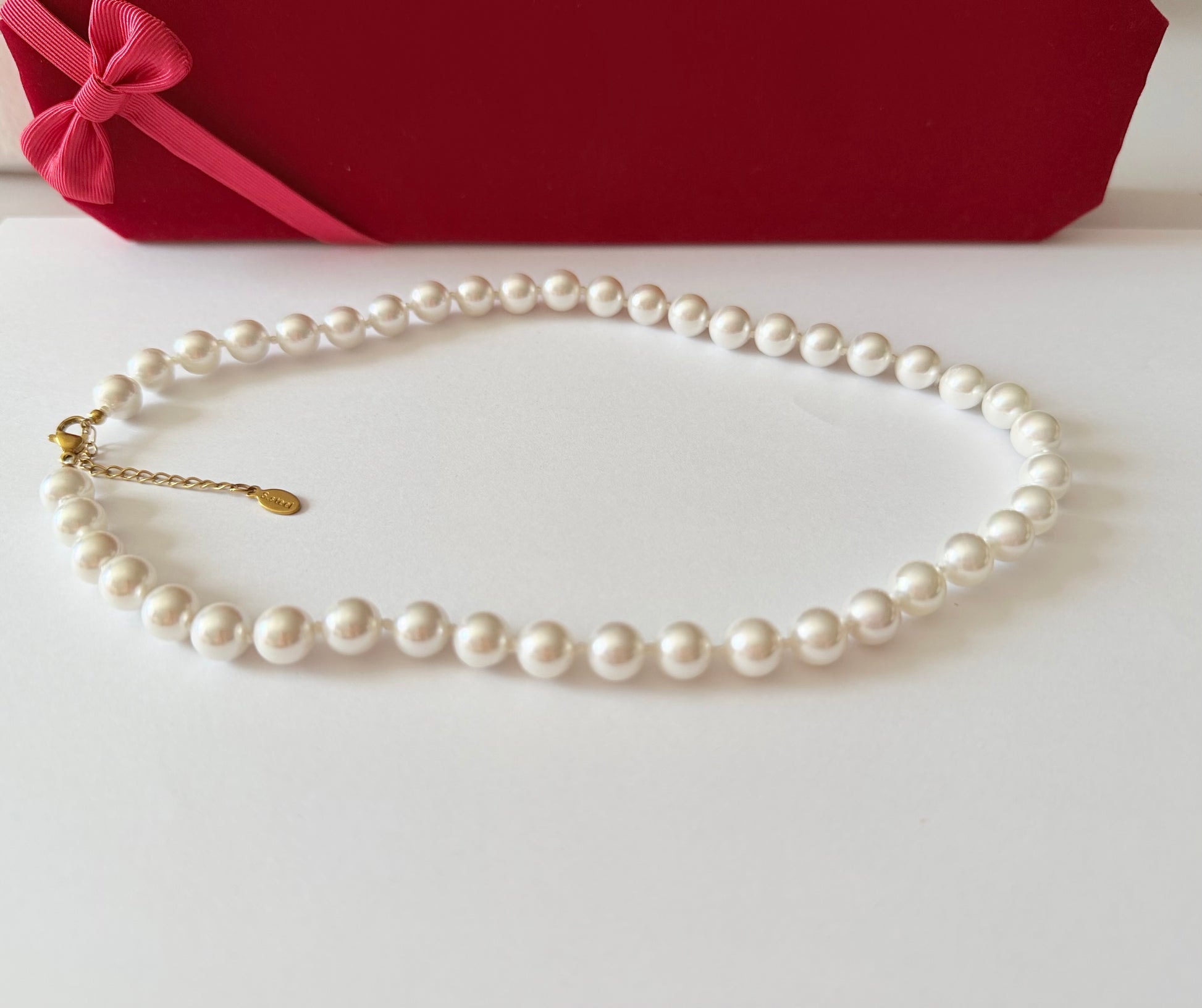Chocker Necklace 8mm size Mother of Pearl - jptreasureschest