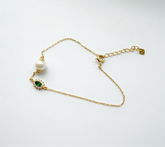 6-8mm Size Perfectly Round Freshwater Pearl Minimalist Bracelet