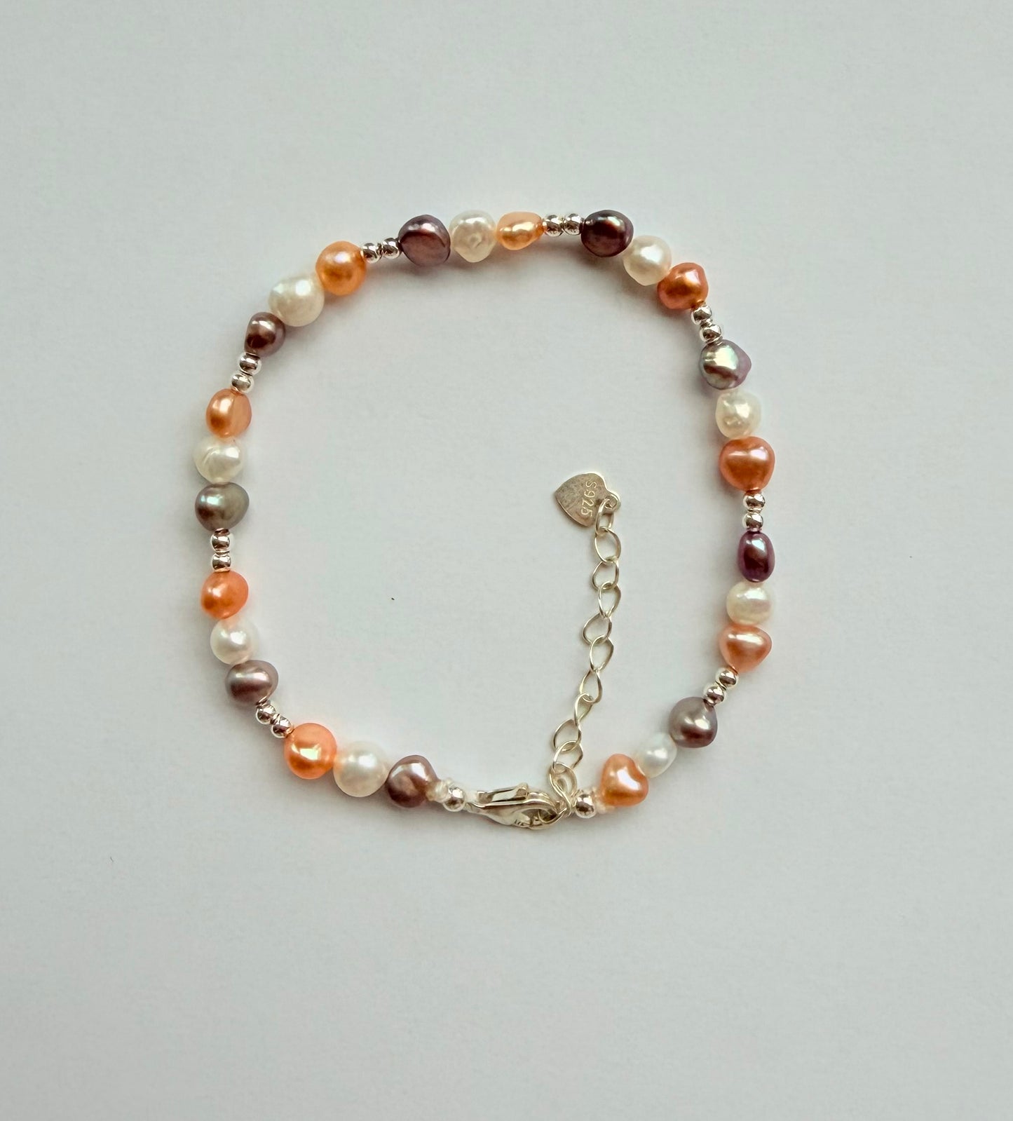 4-5mm size Freshwater Pearl Bracelet with Sterling Silver clasp