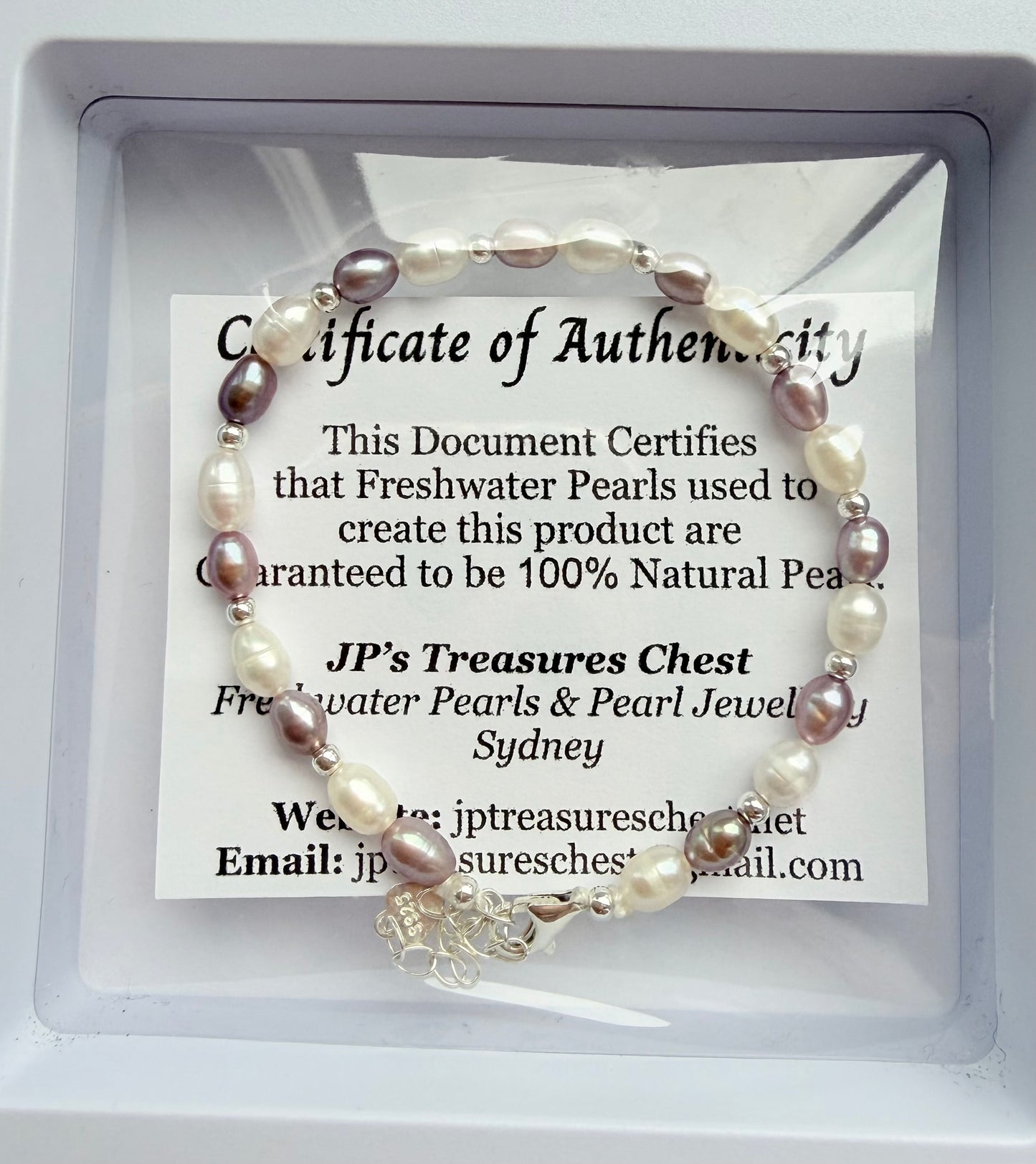 4-5mm size Freshwater Pearl Bracelet with Sterling Silver clasp