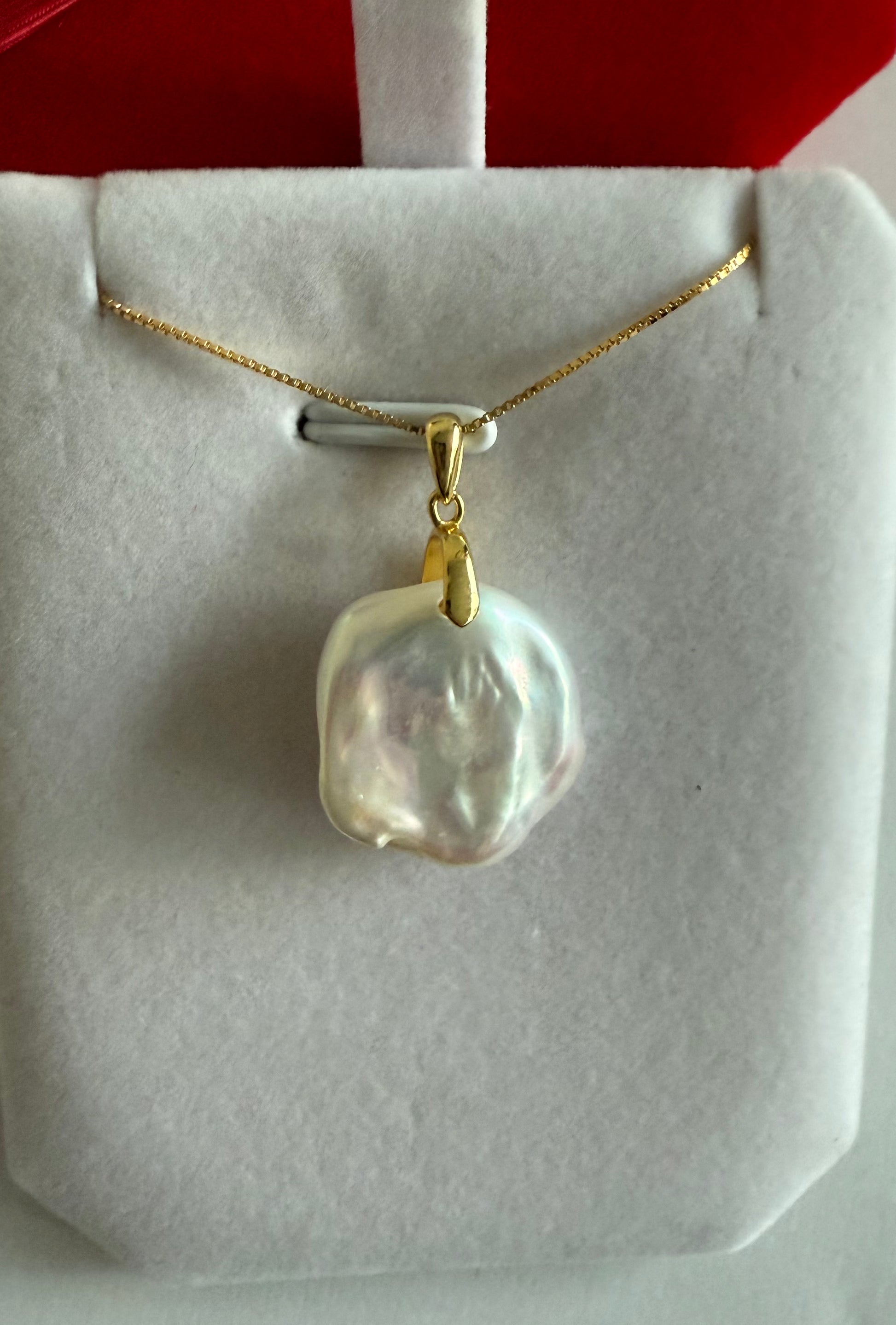 11-13mm Keshi Freshwater Pearl Pendant - jptreasureschest