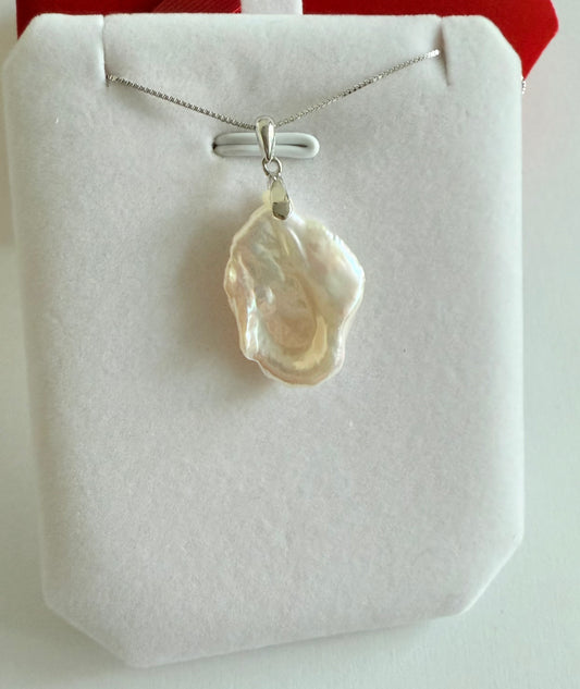 11-13mm Keshi Freshwater Pearl Pendant - jptreasureschest