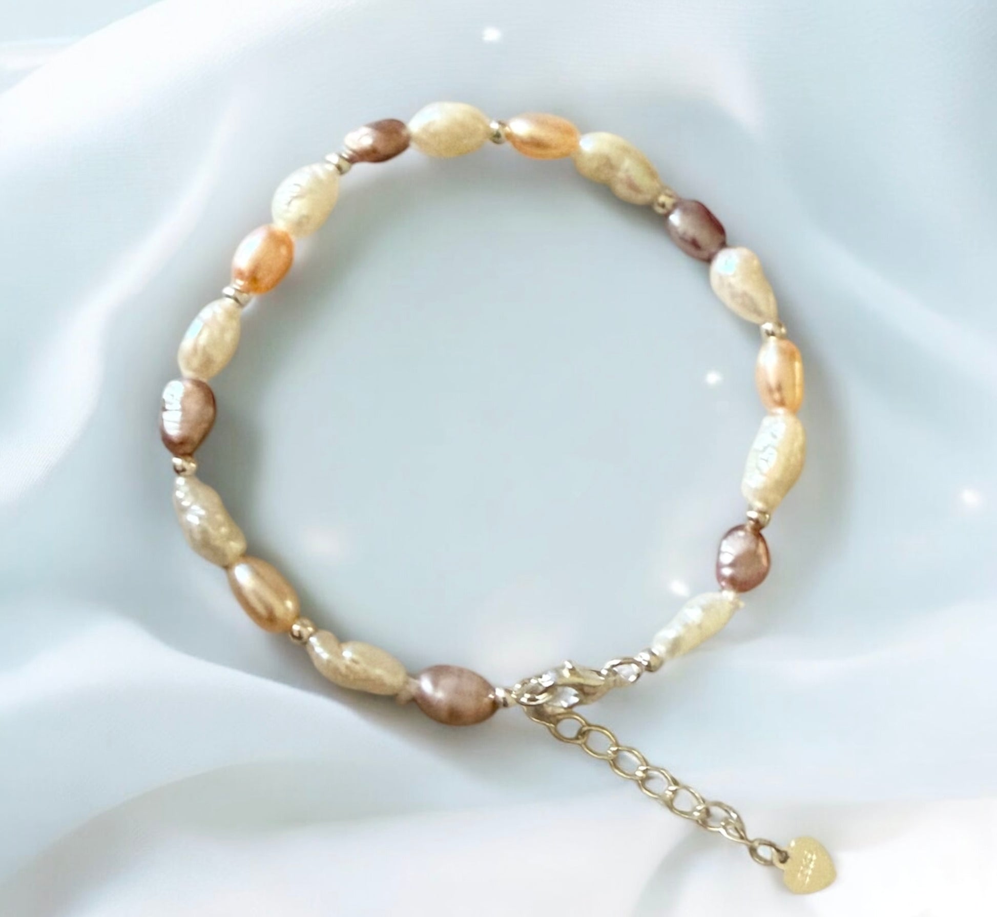 4-5mm size Baroque/ Teardrop Shape Freshwater Pearl Bracelet - jptreasureschest