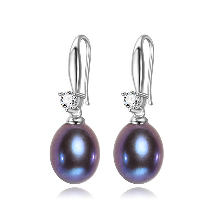 9-10mm AAA Drop Freshwater Pearl 925 Sterling Silver Earrings - jptreasureschest
