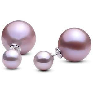 Double Sea Shell pearl earrings - jptreasureschest