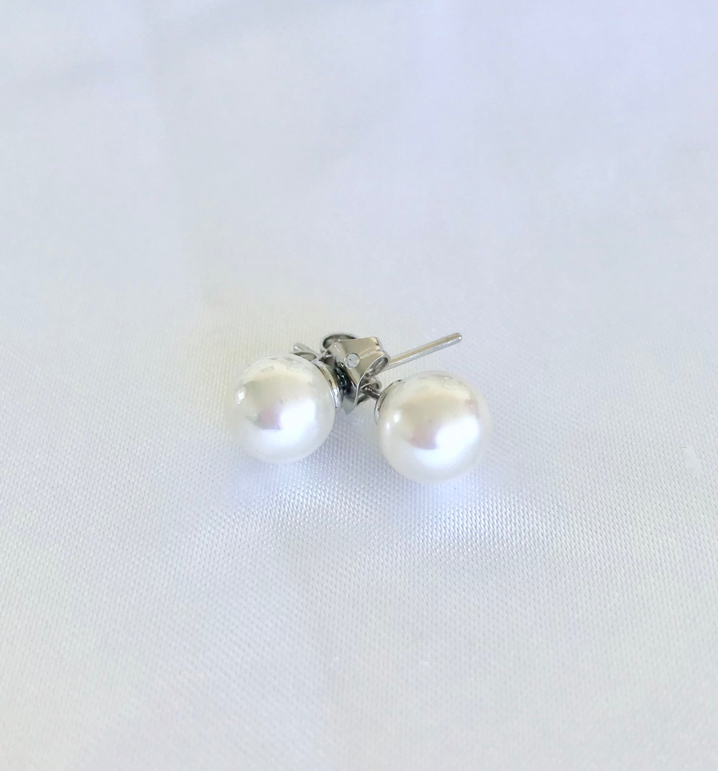 6mm Sea Shell Pearl Earrings - jptreasureschest