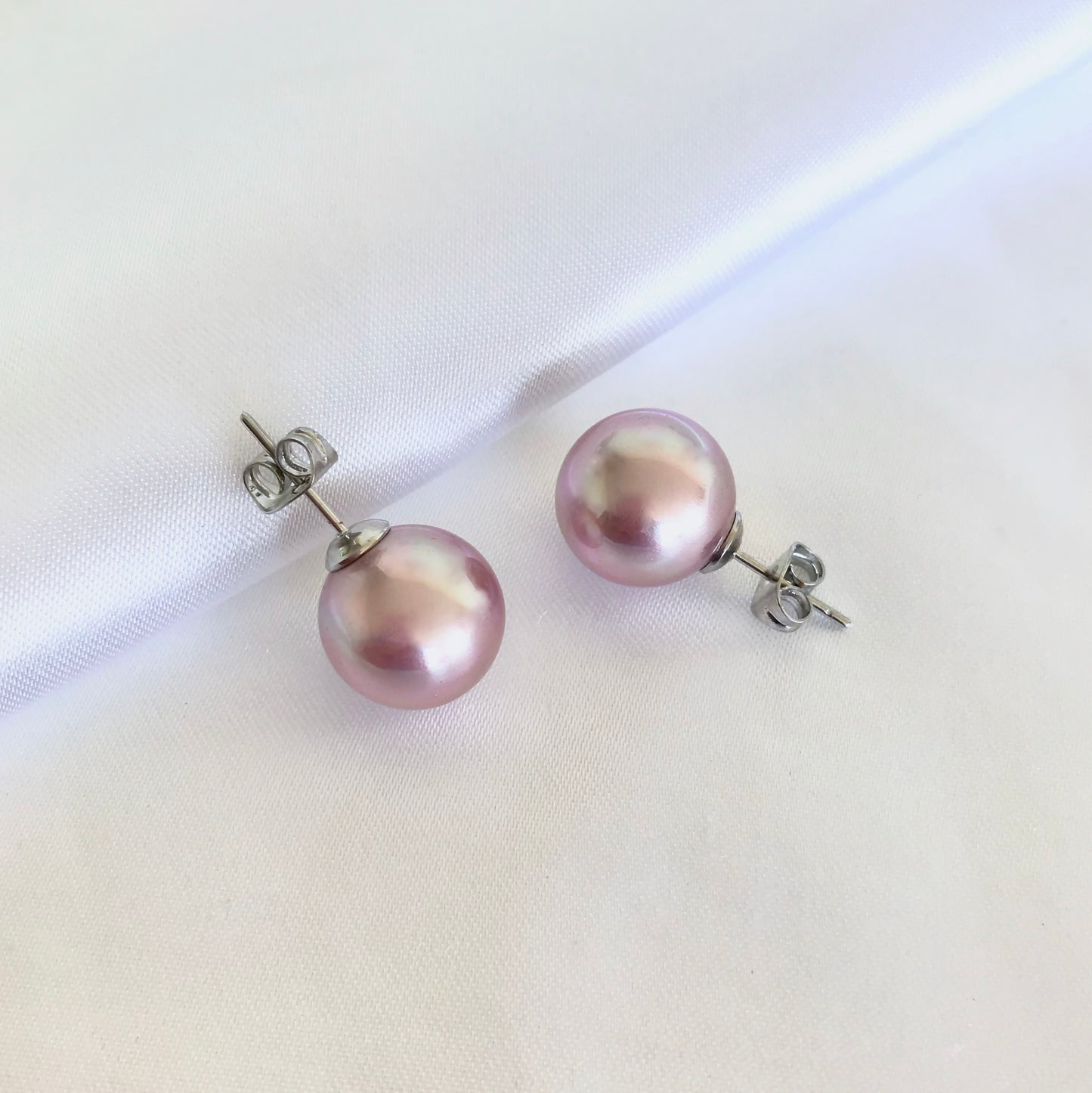 10mm Mother of Pearl Stud Earrings - jptreasureschest