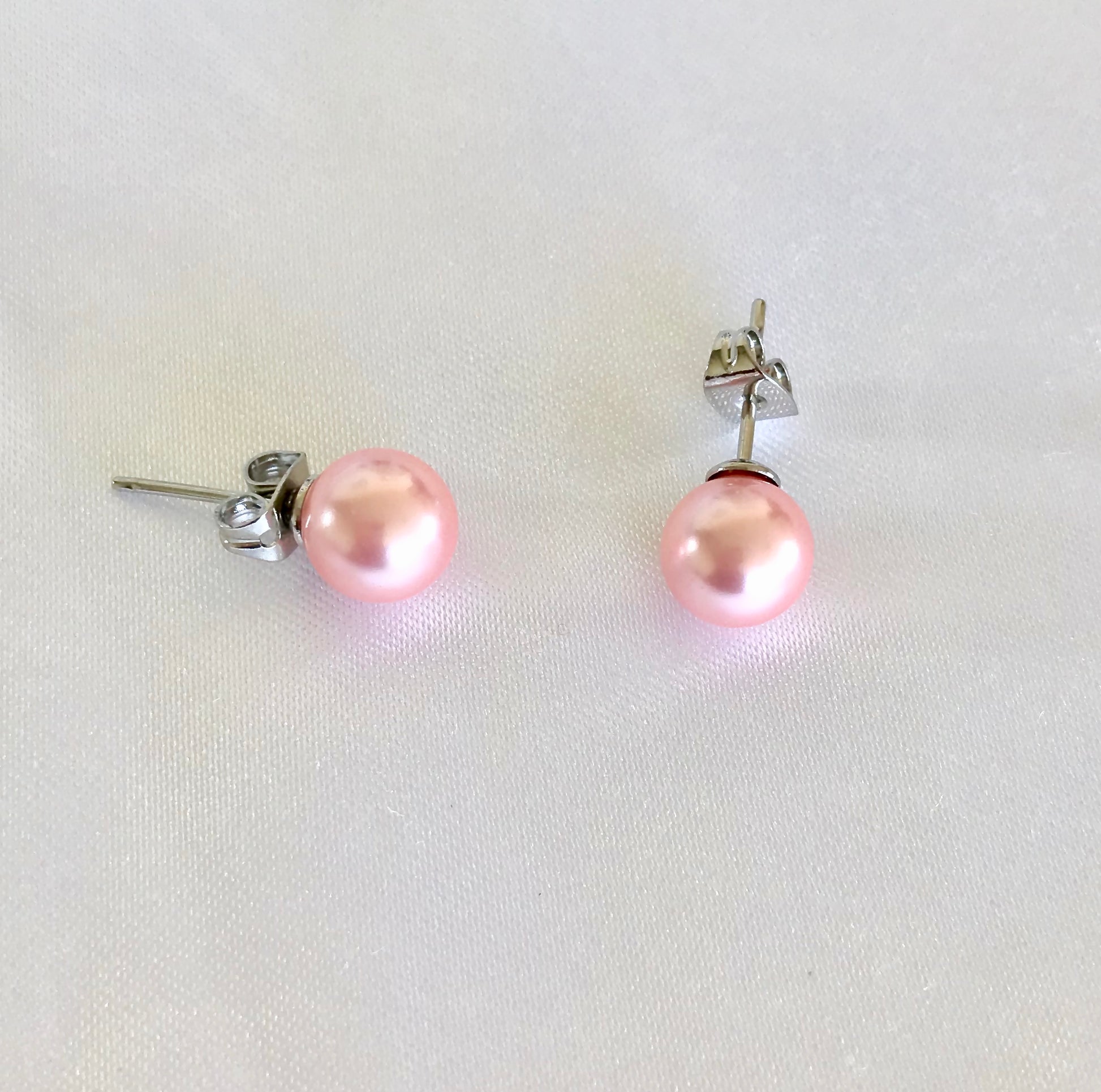 6mm Sea Shell Pearl Earrings - jptreasureschest