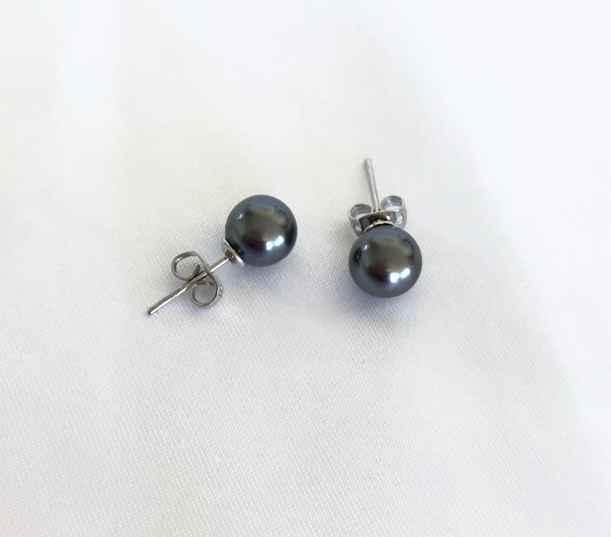 6mm Sea Shell Pearl Earrings - jptreasureschest