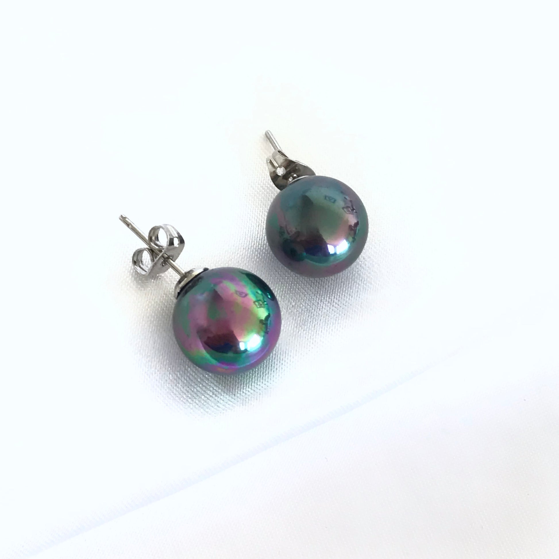 6mm Sea Shell Pearl Earrings - jptreasureschest