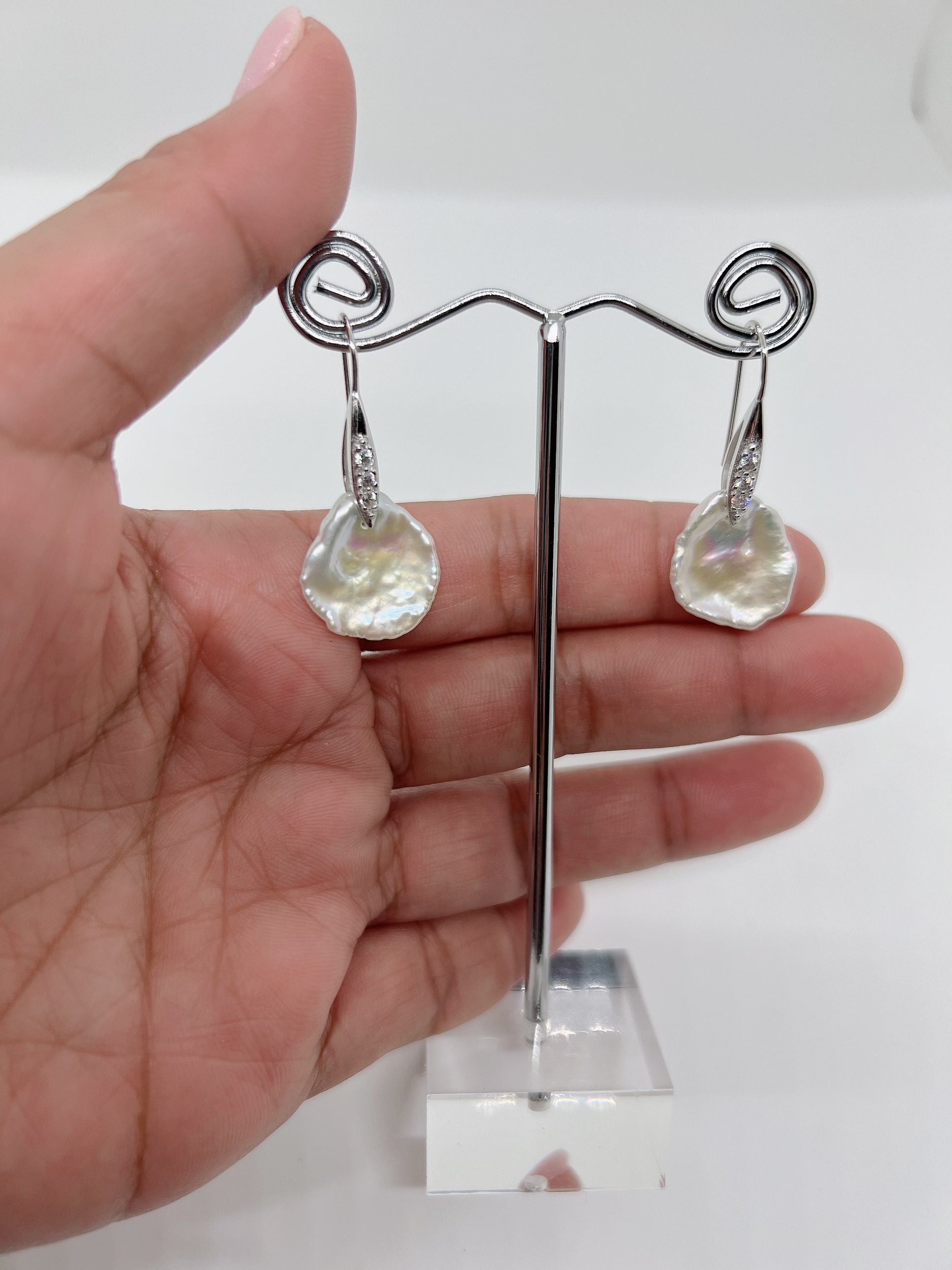 Keshi Freshwater Pearl Earrings - jptreasureschest