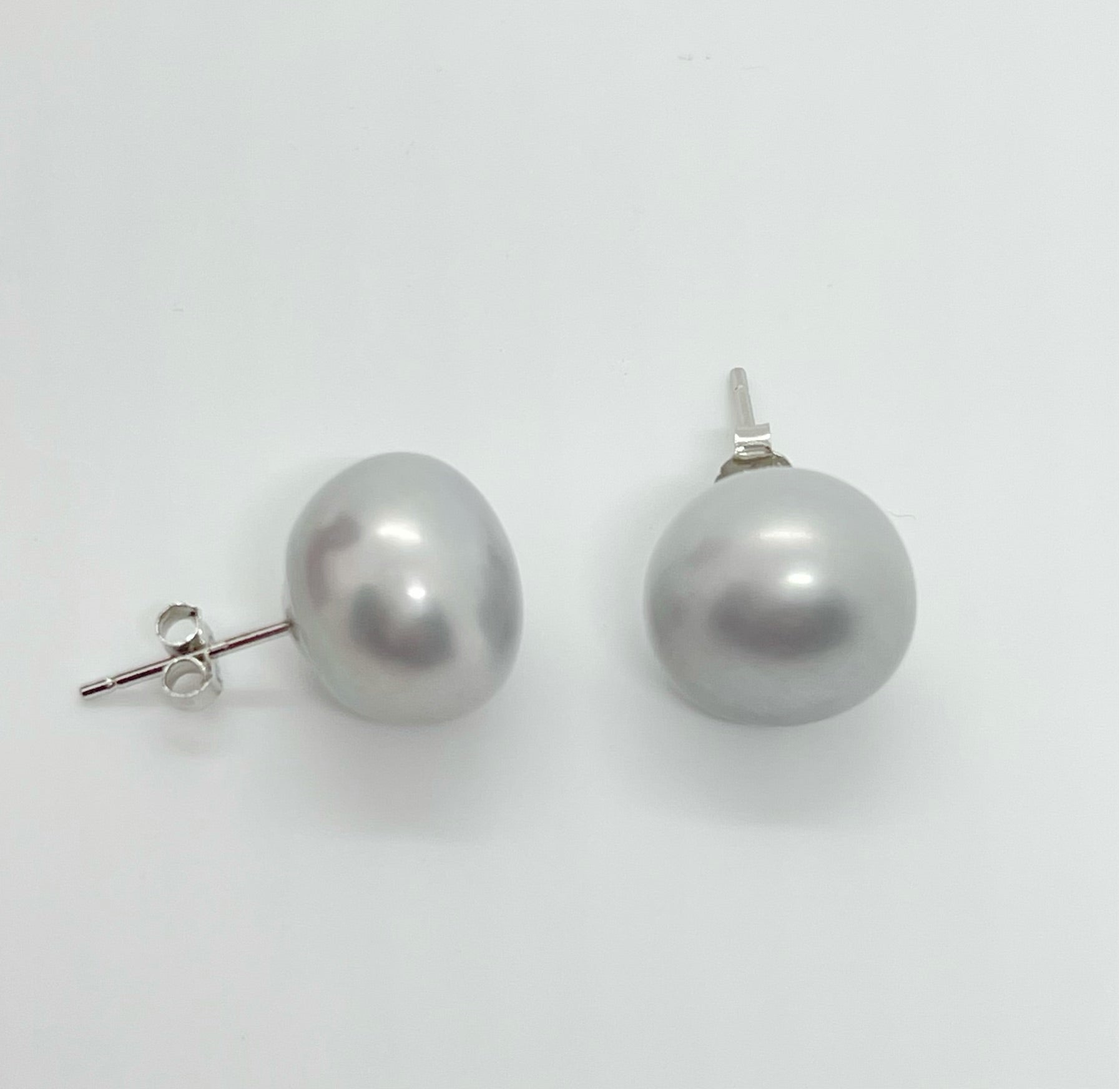 12-13mm AAA Freshwater Pearl Earrings Stud 925 Sterling Silver - jptreasureschest