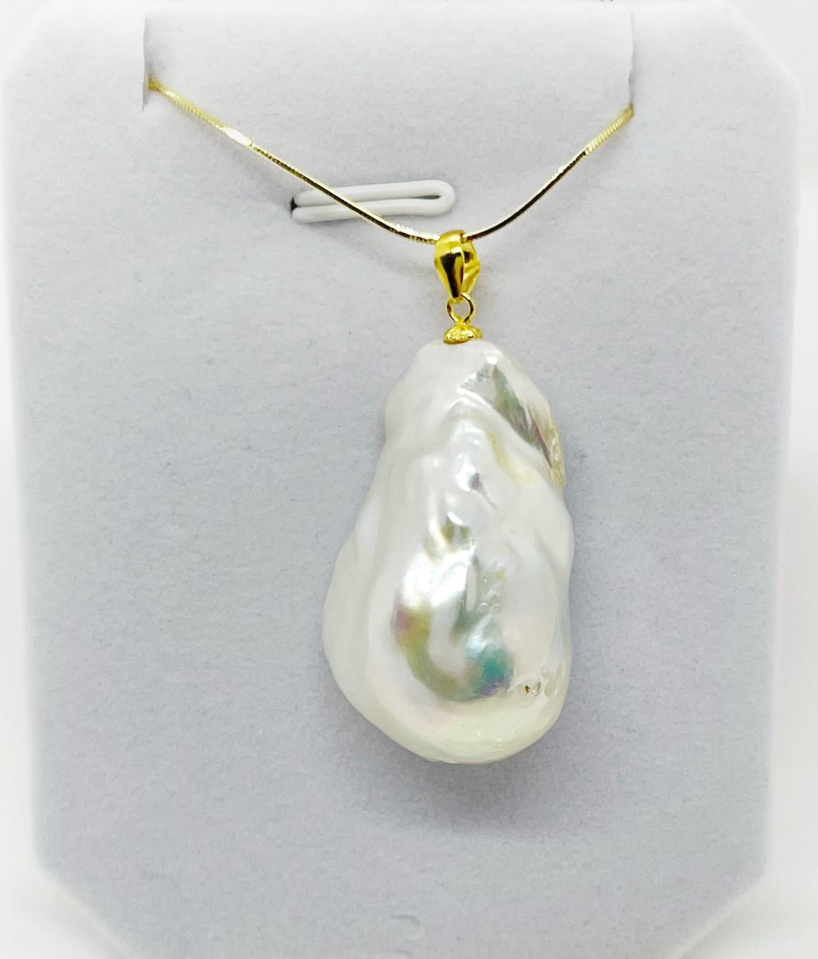 15-20mm AA+ Baroque Freshwater Pearl with 925 Sterling silver Chain Necklace - jptreasureschest