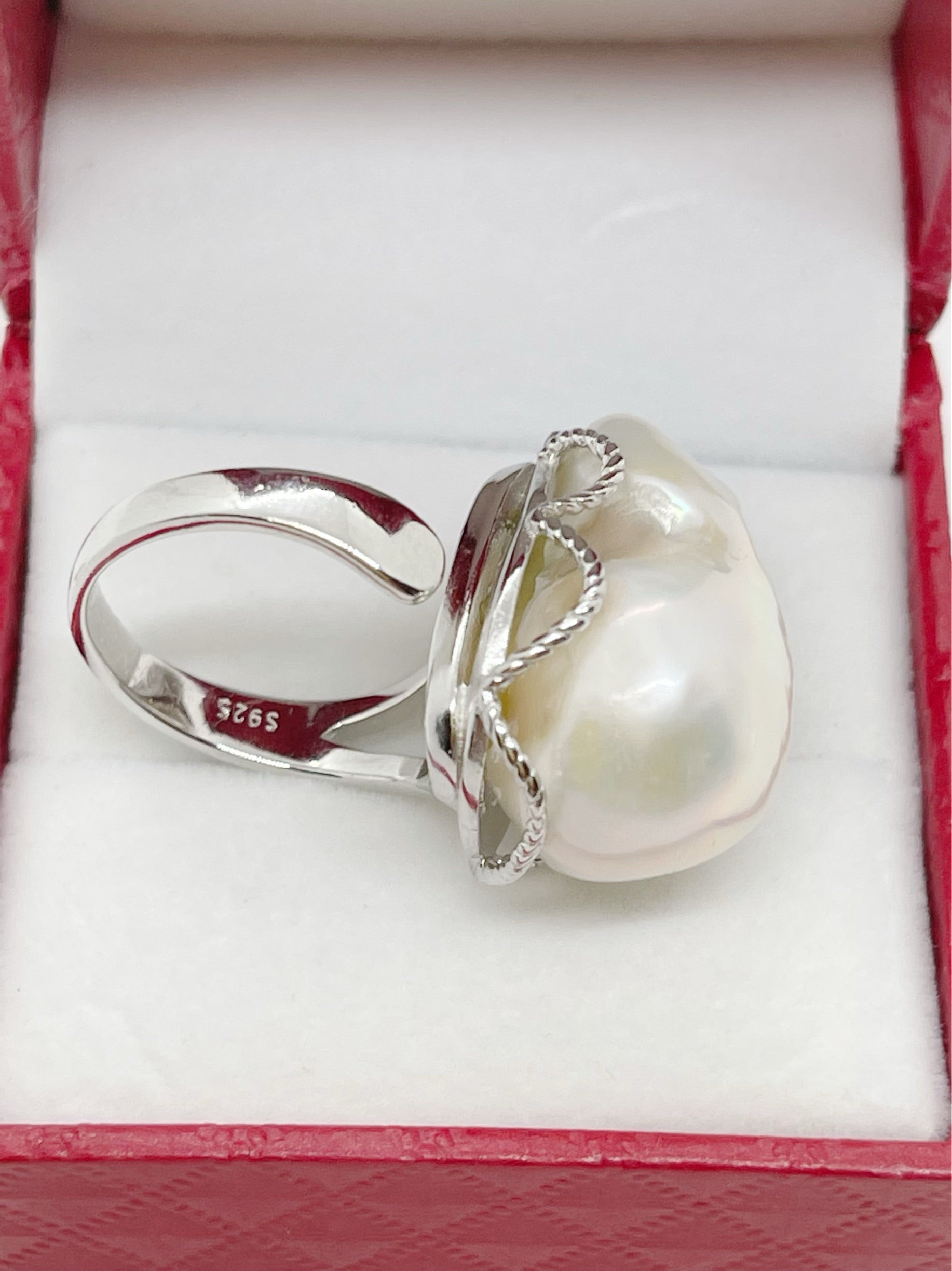 15-17mm Adjustable Baroque Freshwater Pearl Ring - jptreasureschest