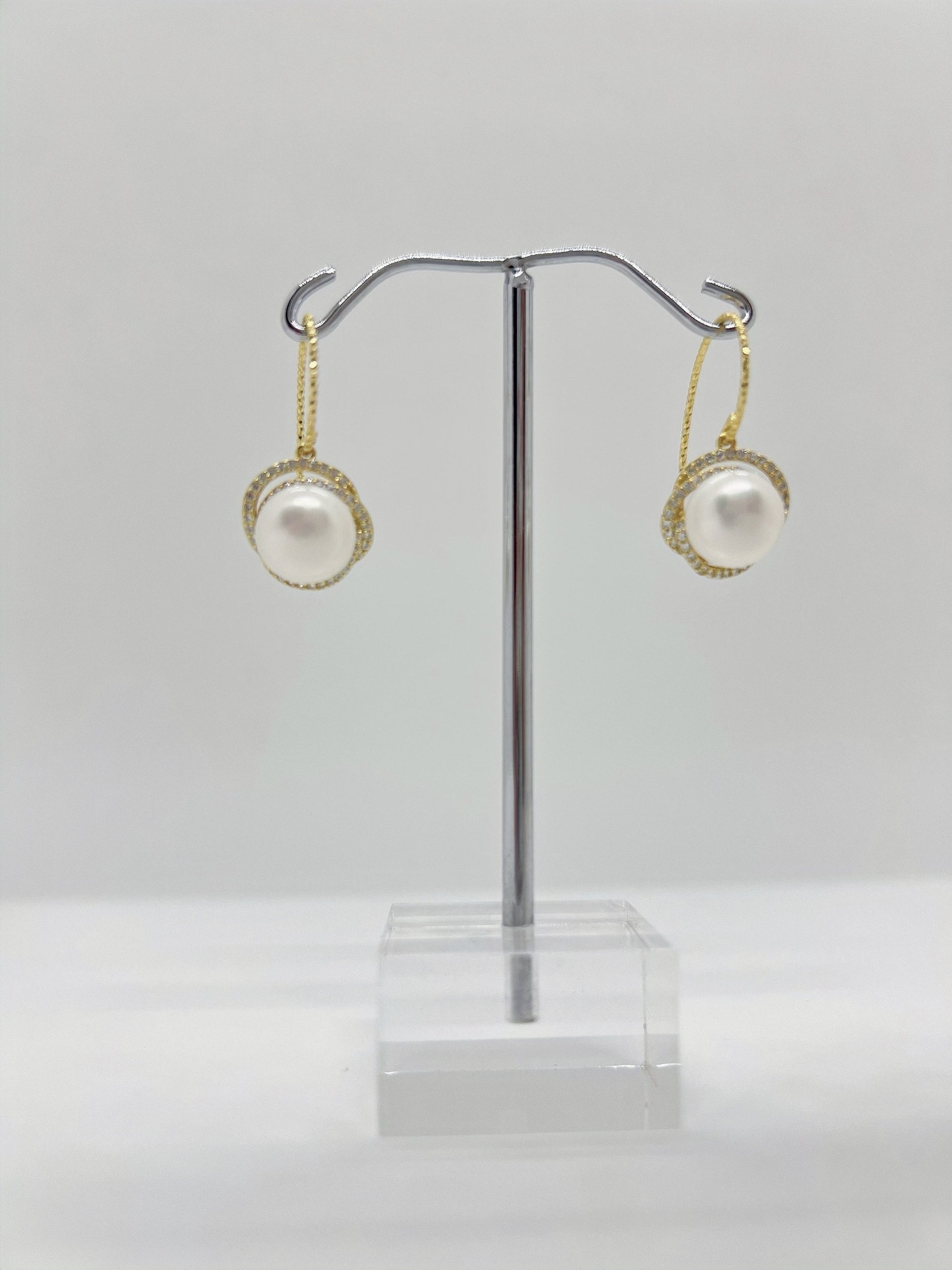 10mm Button Hang Earrings - jptreasureschest